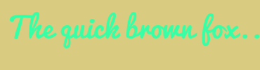 Image with Font Color 36FFA6 and Background Color D9CB80